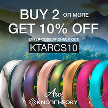 Load image into Gallery viewer, Knot Theory Woodland 3-Pack Silicone Ring for Men - Green Gold Bronze – Breathable Rubber Wedding Band 6mm Size 9 - Anniversary Present for Him - Husband Present from Wife
