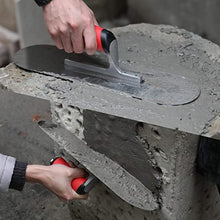 Load image into Gallery viewer, Goldblatt 2 Pieces Pool Trowel Stainless Steel with Soft Grip Handle, Includes 16'' x 4-1/2'' &amp; 14'' x 4'' Finishing Trowels Set, Lightweight Alloy Mounting, Round End
