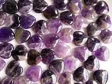Load image into Gallery viewer, Loveliome 4 Pcs Natural Amethyst Love Heart Pocket Stone Healing Chakra Worry Stone(1 Inch)
