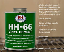 Load image into Gallery viewer, RH Adhesives HH-66 Industrial Strength Vinyl Cement Glue with Brush, 8 oz, Clear
