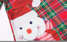 Load image into Gallery viewer, Mud Kingdom Christmas Dress for Little Girls Long Sleeve Fashion Casual Printed Red Plaid Snowman 5T
