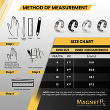 Load image into Gallery viewer, MagnetRX® Magnetic Therapy Pain Ring - Elegant Stainless Steel Ring for Pain Relief, Circulation, Healing &amp; Arthritis Ring - Magnet Therapy Rings for Men (Polished Silver | Size: 8)

