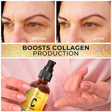 Load image into Gallery viewer, Vitamin C Serum for Face (2oz) with Hyaluronic Acid and Vitamin E Natural Skin Care Facial Treatment Neck &amp; Chest Anti-Aging Serum Fights Pigmentation Fine Lines and Wrinkles

