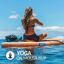 Load image into Gallery viewer, Mousa Inflatable Paddle Board, 11' x 34'' x 6'' Dual Player Paddle Boards for Adults, 3-Fin &amp; Floatable Paddle Non Slip Deck, Waterproof Phone Case, Backpack Yoga ISUP, 20 lbs Super Light SUP Board
