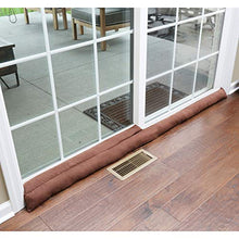 Load image into Gallery viewer, HOME DISTRICT Door Draft Stopper for Bottom of Door Sliding Glass Apartment and Patio Door Draft Stopper- Approx. 71" Long Chocolate
