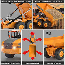 Load image into Gallery viewer, Volvo RC Truck Dump Truck RC Articulated Hauler with Rechargeable Battery 120 Min Play Time RC Toy Construction Truck for All Adults &amp; Kids
