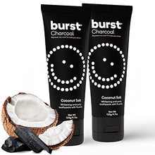 Load image into Gallery viewer, BURST Charcoal Toothpaste for Whitening Teeth, Toothpaste for Sensitive Teeth, SLS Free, Coconut Salt, 4.7oz, 2-Pack
