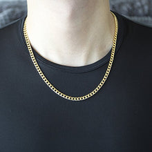 Load image into Gallery viewer, Men's Solid 14k Yellow Gold 4.5 Millimeters Heavy Miami Cuban Link Chain Necklace, 20 Inches
