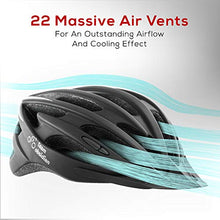 Load image into Gallery viewer, TeamObsidian Airflow Bike Helmet - for Adult Men &amp; Women and Youth/Teenagers - CPSC Certified Bicycle Helmets for Road, Urban, Street or Mountain Biking - Best Cycling Gift Idea - [ Black S/M ]
