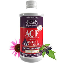 Load image into Gallery viewer, Buried Treasure ACF Extra Strength Extreme Immune Support with Elderberry Echinacea Vitamin C and Herbal Blend for Comprehensive Rapid Relief 16 Fluid Ounce
