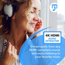 Load image into Gallery viewer, 4K Audio Extractor HDMI by OREI, UltraHD 4K @ 60Hz 18G HDMI 2.0 Audio Converter SPDIF + 3.5mm Output HDCP 2.2 - Dolby Digital/DTS Passthrough CEC, HDR, Dolby Vision, HDR10 Support (HDA-912)
