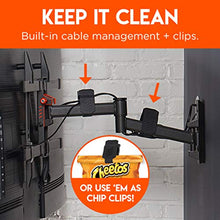 Load image into Gallery viewer, ECHOGEAR Swivel Full Motion TV Wall Mount for TVs Up to 60" - Smooth Extention, Tilt - Wall Template for Easy Install On 1 Stud - After Install Level &amp; Hide Cables with Built-in Cable Management

