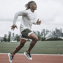 Load image into Gallery viewer, Leidowei Men's 2-in-1 Gym Running Shorts, Lightweight Workout Athletic Training 7" Short Pants (Dark Grey, Medium)
