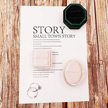 Load image into Gallery viewer, Beatilog Velvet Ring Bearer Box - Octagon Double Proposal Ring Display/Vintage Handmade Wedding Ring Holder/Jewelry Storage Gift Case for Engagement, Birthday, Christmas, Photography (Green)
