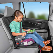 Load image into Gallery viewer, Lusso Gear Car Seat Protector, Thick Padding, 2 Mesh Storage Pockets, Waterproof, Protects Fabric or Leather Seats from Child Car Seat and Pets, Non-Slip Rubber Padded Backing, No Imprint (Black)
