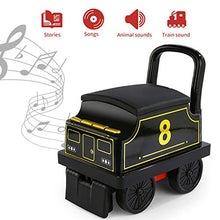 Load image into Gallery viewer, Temi Train Carriage Electric Ride On Train Accessory Early Educational Interactive Toy Scoot and Ride Push Walker w/ Train Sounds, Animal Sounds, Stories and Musics Gift for Kids Boys Girls Toddlers
