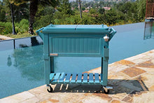 Load image into Gallery viewer, Permasteel PS-A203 F1-TL 80 Quart Portable Rolling Patio Cooler, Teal
