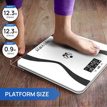 Load image into Gallery viewer, INEVIFIT Body-Analyzer Scale, Highly Accurate Digital Bathroom Body Composition Analyzer, Measures Weight, Body Fat, Water, Muscle &amp; Bone Mass for 10 Users. Includes Batteries
