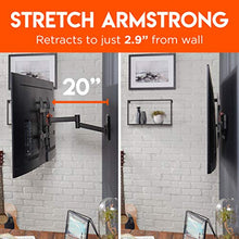 Load image into Gallery viewer, ECHOGEAR Swivel Full Motion TV Wall Mount for TVs Up to 60" - Smooth Extention, Tilt - Wall Template for Easy Install On 1 Stud - After Install Level &amp; Hide Cables with Built-in Cable Management
