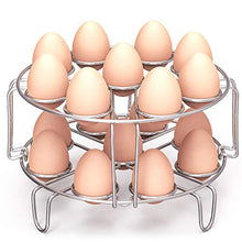 Load image into Gallery viewer, Egg Steamer Rack, Packism Steaming Rack Fit 6,8Qt Instant Pot Accessories Air Fryer Ninja Foodi, Cook 18 Eggs, Stainless Steel Kitchen Trivet Stackable Steaming Holder Pressure Cooker Accessories
