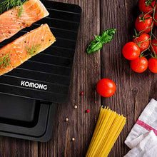 Load image into Gallery viewer, KOMONG Defrosting Tray for Frozen Meat - Light and Large(14 in) Thawing Plate with Drip Tray - Meat Thawing Board
