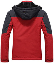 Load image into Gallery viewer, AbelWay Women's Outdoor Mountain Waterproof Windproof Fleece Ski Hooded Jacket Rain Coat(Black,S)
