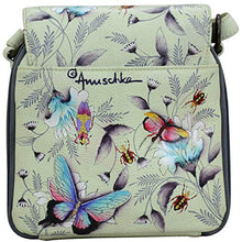 Load image into Gallery viewer, Anuschka Women's Genuine Leather Bag | Triple Compartment Wide Body Crossbody | Wondrous Wings
