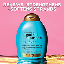 Load image into Gallery viewer, OGX Renewing and Cold-Pressed Argan Oil of Morocco Hydrating Shampoo, to Help Moisturize, Soften &amp; Strengthen Hair, Paraben &amp; Sulfate Free Surfactants, Floral, 52 Oz, Pack of 4
