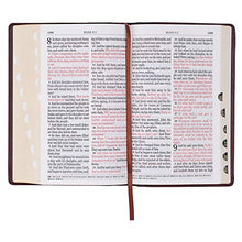 Load image into Gallery viewer, KJV Holy Bible, Giant Print Standard Size Premium Full Grain Leather Red Letter Edition - Thumb Index &amp; Ribbon Marker, King James Version, Burgundy/Mahogany
