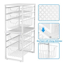 Load image into Gallery viewer, Simple Trending 3-Tier Under Sink Cabinet Organizer with Sliding Storage Drawer, Desktop Organizer for Kitchen Bathroom Office, Stackable, White
