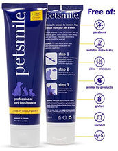Load image into Gallery viewer, Petsmile Professional Whitening Dog Toothpaste | VOHC Approved Flavored Pet Toothpaste with Plaque Control | Human-Grade Ingredients Clean Teeth &amp; Improves Dental Health (London Broil, 4.2 Oz)

