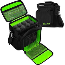 Load image into Gallery viewer, GearIT Microphone Carrying Bag for 8 Microphones, Adjustable Foam Case Fits Wireless Microphones and Stage Mics, Zipper and Mesh Pockets, Includes Shoulder Strap
