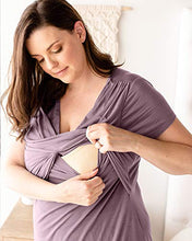 Load image into Gallery viewer, Kindred Bravely Davy Ultra Soft Maternity &amp; Nursing Pajamas Sleepwear Set (Dusty Mauve, Small)
