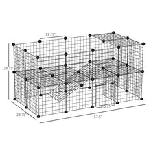 Load image into Gallery viewer, PawHut 36 Panel Pet Playpen Small Animal Cage Metal Wire Indoor Outdoor Portable
