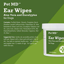 Load image into Gallery viewer, Pet MD - Dog Ear Cleaner Wipes - Otic Cleanser for Dogs to Stop Ear Itching, and Infections with Aloe and Eucalyptus - 100 Count
