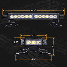 Load image into Gallery viewer, LINKITOM LED Strobe Flashing Light Bar -Double Side Amber 30 LED High Intensity Emergency Hazard Warning Lighting Bar/Beacon/with Magnetic and 16 ft Straight Cord for Car Trailer Roof Safety
