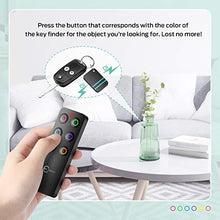 Load image into Gallery viewer, Key Finder, Esky 80dB RF Item Locator with 100ft Working Range, Wireless Wallet Tracker with 1 Transmitter and 6 Receivers for Finding Key, Remote, Pet and Wallet, Batteries Included-Black
