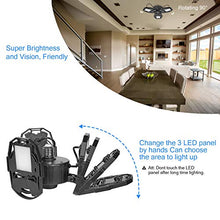 Load image into Gallery viewer, 80W LED Garage Lights, Deformable Garage Light with 3 Adjustable Wings, 8000LM, E26 LED Shop Light, Barn Light, High Bay Light, Ceiling Lighting Fixture for Warehouse (No Motion Detection)
