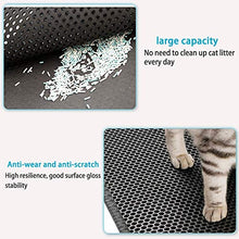Load image into Gallery viewer, kaxionage Cat Litter Mat, Kitty Litter Mat, Honeycomb Double Layer Trapping Litter Mat Design,Waterproof Urine Proof Cat Mat,Easy Clean Scatter Control (Grey)
