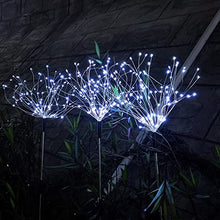 Load image into Gallery viewer, JJGoo Solar Garden Lights Solar Firework Lights, 2 Pack 120 LEDs 2 Lighting Modes Solar Lights Outdoor Waterproof for Garden Patio Walkway Pathway Party Wedding Decorative - Cool White
