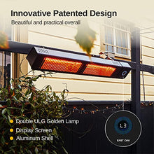 Load image into Gallery viewer, EAST OAK Patio Heater for Commercial Use, 4000W Wall Mounted Infrared Heater, Outdoor Heaters for Patio for Large Area, IP65 Waterproof Electric Heater Fast Heating with Remote Control, 240V Black

