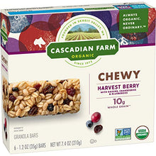 Load image into Gallery viewer, Cascadian Farm Organic Granola Bars, Harvest Berry Chewy Granola Bars, 6 ct
