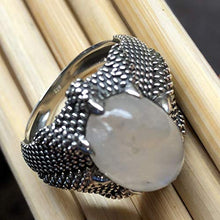 Load image into Gallery viewer, Natural Rainbow Moonstone 925 Solid Sterling Silver Men's Ring Size 7

