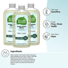 Load image into Gallery viewer, Seventh Generation Hand Soap Refill, Free &amp; Clear Unscented, 24 oz, 3 Count (Pack of 1) (Packaging May Vary)

