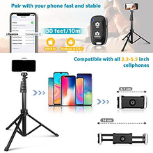 Load image into Gallery viewer, 62" Phone Tripod Accessory Kits, Aureday Camera &amp; Cell Phone Tripod Stand with Wireless Remote and Universal Tripod Head Mount, Perfect for Selfies/Video Recording/Vlogging/Live Streaming
