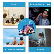 Load image into Gallery viewer, 12" Screen Magnifier –3D HD Mobile Phone Magnifier Projector Screen for Movies, Videos, and Gaming–Foldable Phone Stand with Screen Amplifier–Supports All Smartphones(Black)
