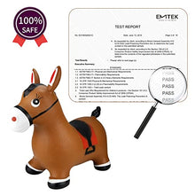 Load image into Gallery viewer, INPANY Bouncy Horse Hopper- Brown Inflatable Jumping Horse, Ride on Rubber Bouncing Animal Toys for Kids/ Toddlers/ Children/ Boys/ Girls ( Pump Included)
