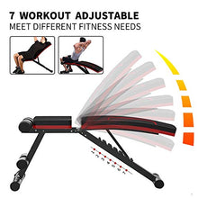 Load image into Gallery viewer, HOLATO Adjustable Weight Bench for Full Body Workout ,Foldable Workout Bench Home Gym Weightlifting and Strength Training,Multi-Purpose Sit up Bench Portable Exercise Bench

