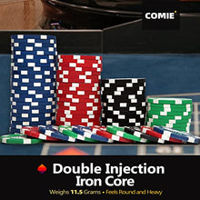 Load image into Gallery viewer, Comie Poker Chips,500PCS Poker Chip Set with Aluminum Travel Case,11.5 Gram Poker Set for Texas Holdem Blackjack Gambling
