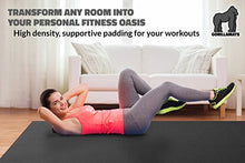 Load image into Gallery viewer, Premium Extra Large Exercise Mat - 9' x 6' x 1/4" Ultra Durable, Non-Slip, Workout Mats for Home Gym Flooring - Plyo, MMA, Cardio Mat - Use with or Without Shoes (108" Long x 72" Wide x 6mm Thick)
